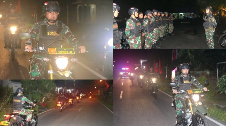 Malam Pergantian Tahun, Kolonel Arm Firstya Andrean Gitrias, S.H., M.M., Dandim 0413/Bangka, Pimpin Langsung Sejumlah Personel untuk Patroli