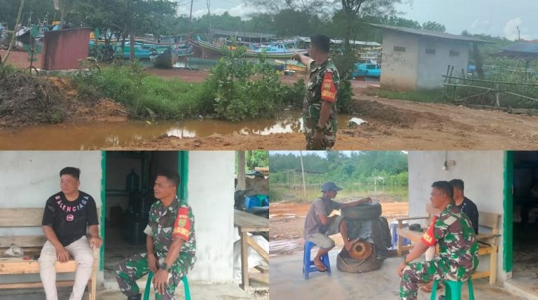 Serma Darwin Babinsa Aer Jukung anggota Koramil 413-02/Belinyu, Memberi Himbau Kepada Nelayan Melalui Kegiatan Komunikasi Sosial