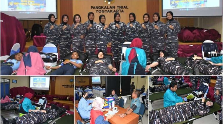 Dalam Rangka HUT Ke-61, Kowal Lanal Yogyakarta, Melaksanakan Kegiatan Donor Darah