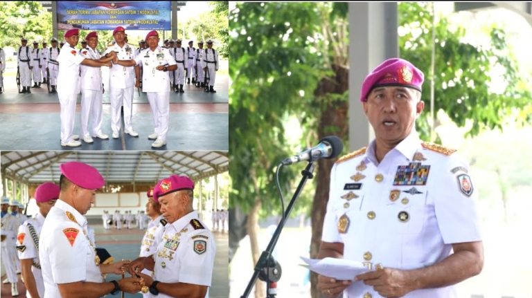 Letjen TNI Marinir Nur Alamsyah Pimpin Sertijab Komandan Dansatdik – 3 Sorong dan Pengukuhan Jabatan Dansatdik – 4 Manado