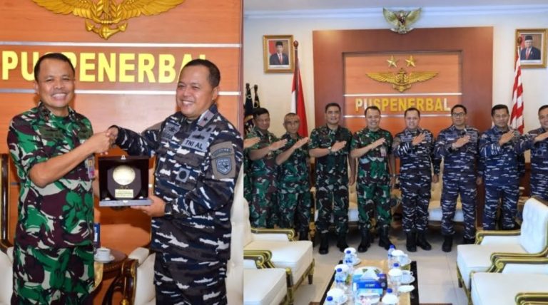 Danpuspenerbal Laksda TNl Sisyani Jaffar Menerima Courtesy Call Danguskamla Koarmada ll