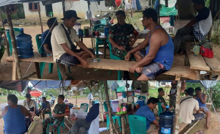Anggota Koramil 413-01/Sungailiat, Laksanakan Komsos Warga Binaan Desa Penyamun