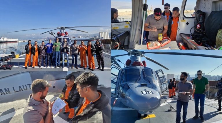 TIm CEO UN Periksa Kelengkapan dan Kesiapan Helikopter HS-1305 Satgas MTF TNl Konga XXVll-O