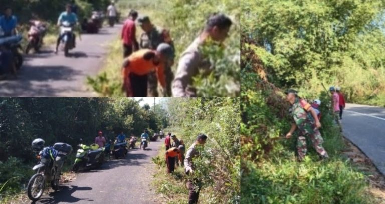 Peduli Lingkungan, Babinsa Namang Bersama Warga Laksanakan Gotong Royong