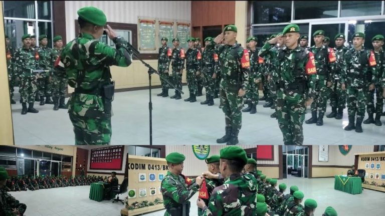 Personel BKO Batalyon 147/KGJ Telah di Terima Dandim 0413/Bangka, Guna Pengamanan Pemilu