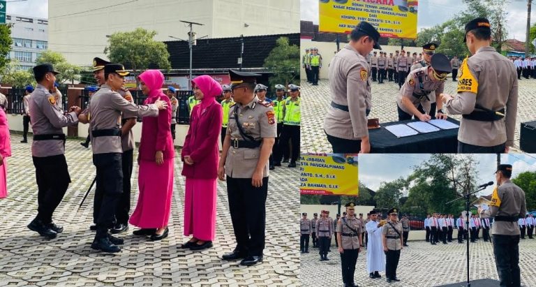 Kombes Pol. Gatot Yulianto Sebagai Inspektur Upacara Sertijab Kasat Reskrim Polresta Pangkalpinang