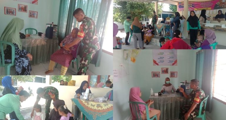 Babinsa Jelintik Koramil 413-01/Sungailiat Dampingi Posyandu Guna Cagah Stunting