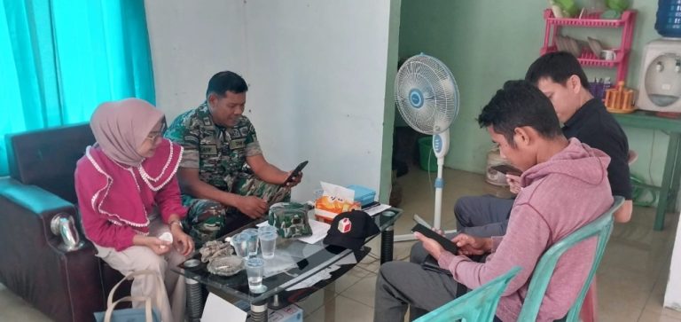 Kunjungan Panwascam Bawaslu Puding Besar di Sambut Danpos Koramil 03/Merawang
