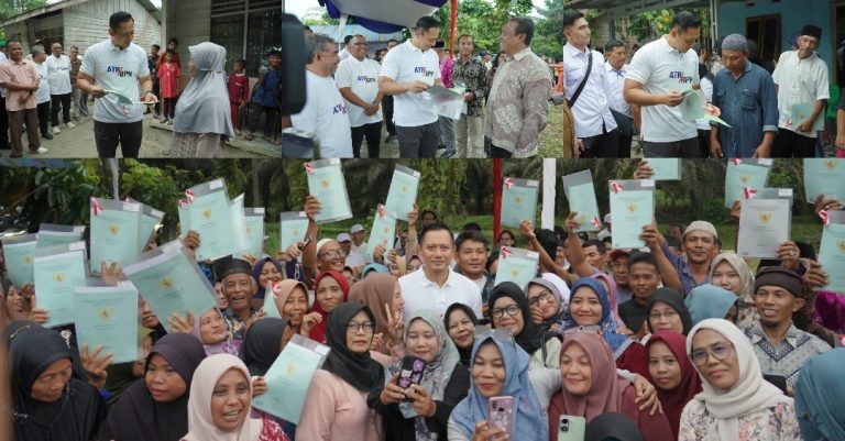 Menteri AHY Serahkan Sertipikat Tanah di Pekanbaru, Masyarakat: 17 Tahun Kami Menunggu