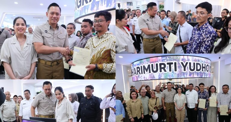 Penyerahan Sertipikat Tanah Elektronik di Kantah Kabupaten Bekasi, Menteri AHY: Selalu Berinovasi agar Melayani Masyarakat dengan Baik