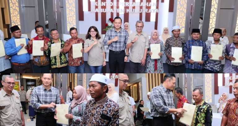 Kalbar Terapkan Sertipikat Tanah Elektronik, Menteri AHY Serahkan Kepada Masyarakat Kubu Raya