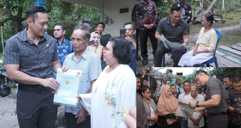 Menteri AHY Serahkan Sertipikat Secara door to door, Pastikan PTSL Berjalan dengan Baik