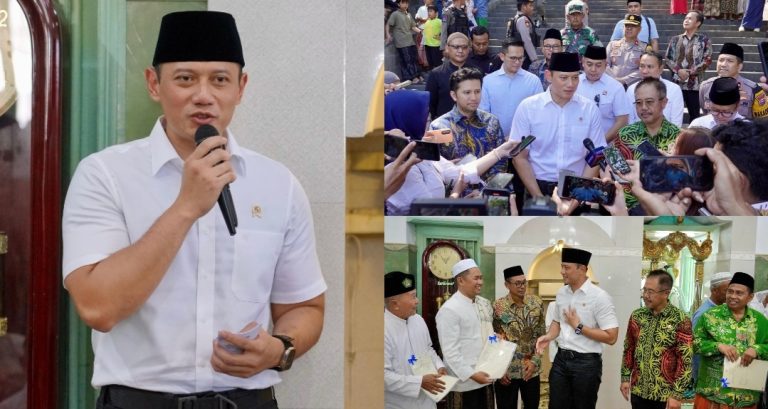 Penyerahan Sertipikat Tanah Wakaf Elektronik oleh Menteri ATR/BPN (AHY)