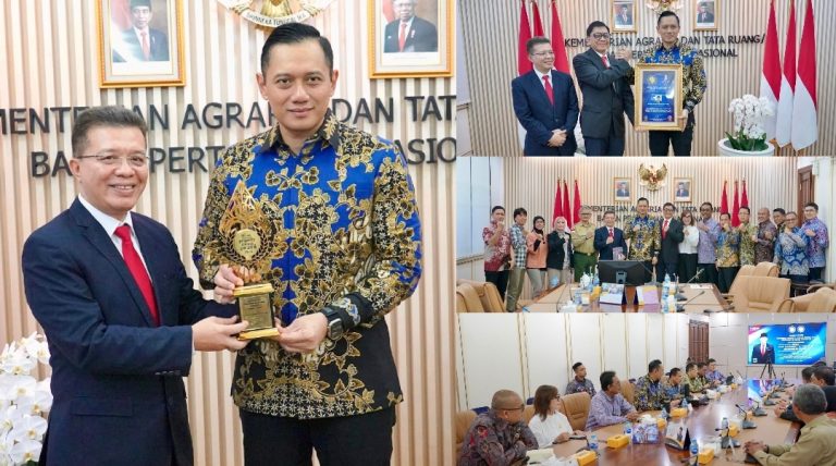 Para Tokoh Pendorong Investasi Dalam Negeri Berikan Penghargaan Kepada Menteri ATR/BPN (AHY)
