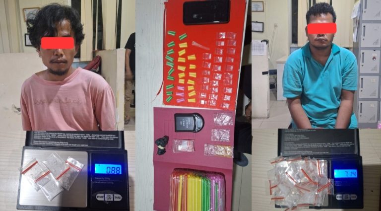 Simpan Sabu Puluhan Paket, 2 Pria (Residivis Pencurian dan Pencabulan) Berhasil di Bekuk Polresta Pangkalpinang