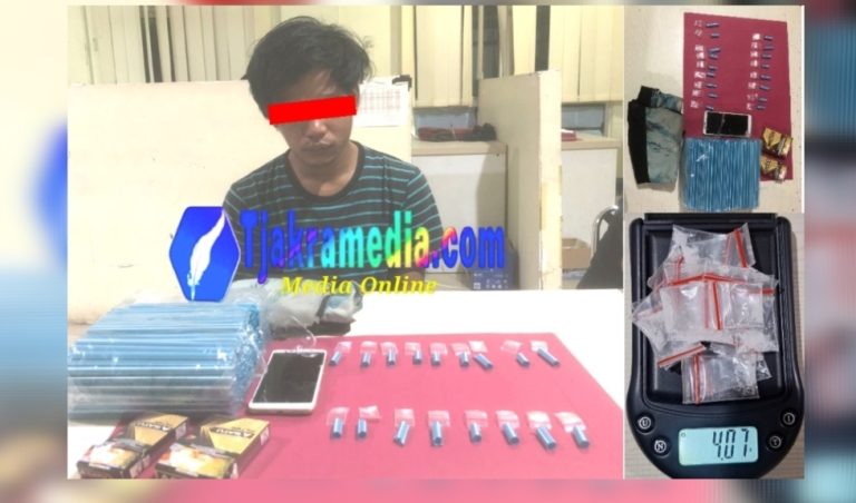 Tim Sat Resnarkoba Pangkalpinang Berhasil Ringkus Pemuda Simpan Puluhan Paket Sabu Siap Edar