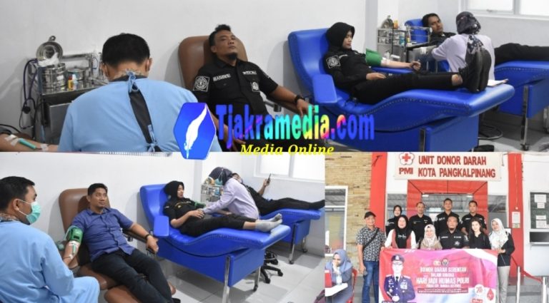 Humas Polda Babel Gelar Aksi Donor Darah Peringatan Divisi Humas Polri ke-73