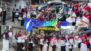 Wujud Toleransi Beragama, INTI Babel Bersama Satlantas Polresta Pangkalpinang Gelar Aksi Sosial Berbagi Takjil